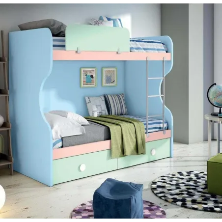 LITERA CON CAJONES DE RUEDAS