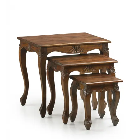 MESA CENTRO VINTAGE SET 3 PIEZAS en Mueblesguadalhorce.es