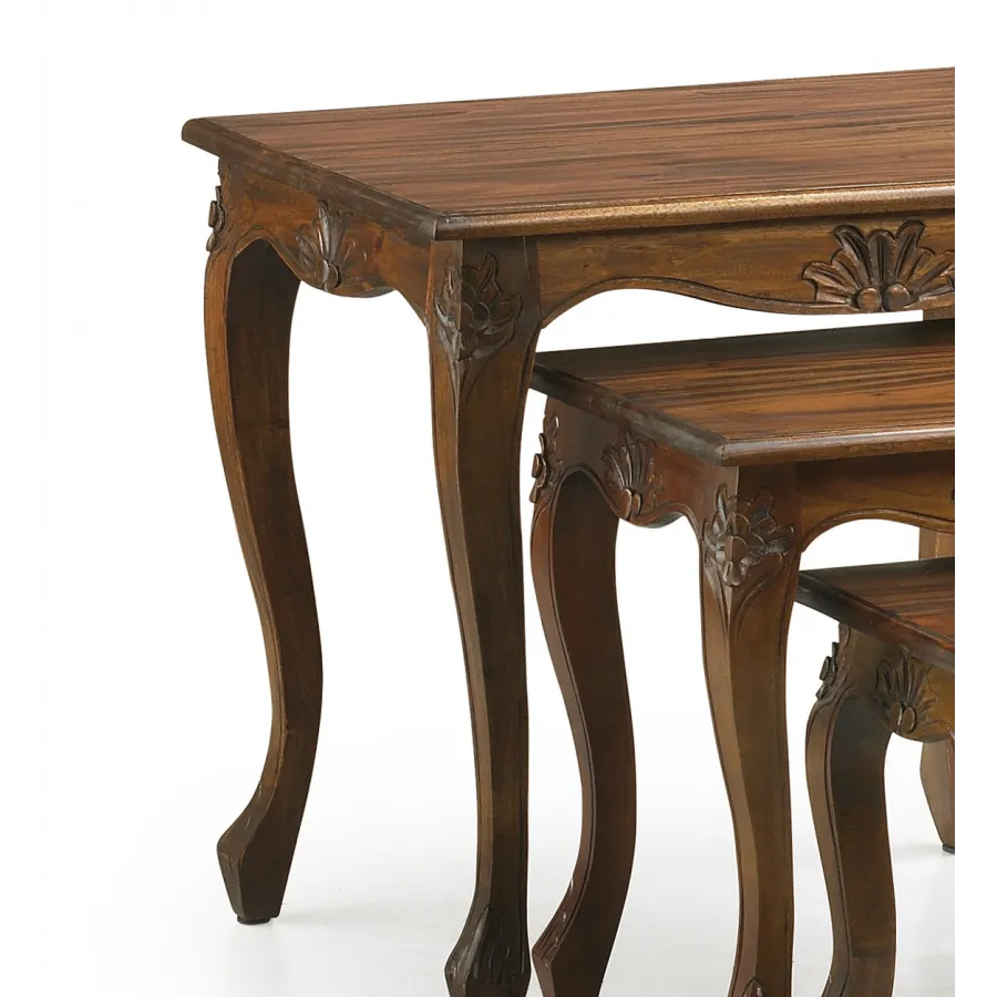 MESA CENTRO VINTAGE SET 3 PIEZAS en Mueblesguadalhorce.es