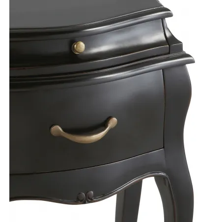 MESITA VINTAGE NEGRA 2 CAJONES en Mueblesguadalhorce.es