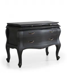 COMODA VINTAGE NEGRA 4 CAJONES en Mueblesguadalhorce.es