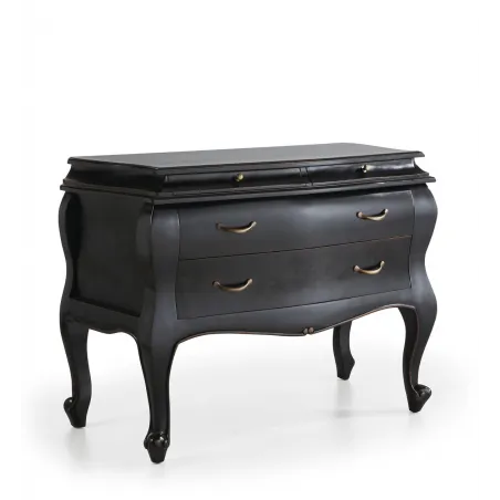 COMODA VINTAGE NEGRA 4 CAJONES en Mueblesguadalhorce.es