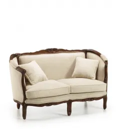 SOFA VINTAGE LOUIS HONEY 2 PLAZAS CON COJIN en Mueblesguadalhorce.es