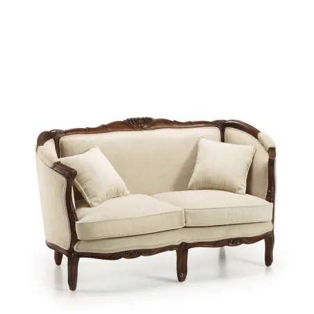 SOFA VINTAGE LOUIS HONEY 2 PLAZAS CON COJIN en Mueblesguadalhorce.es