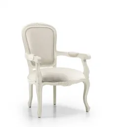 SILLON VINTAGE LOUIS BLANCO TAPIZADO en Mueblesguadalhorce.es