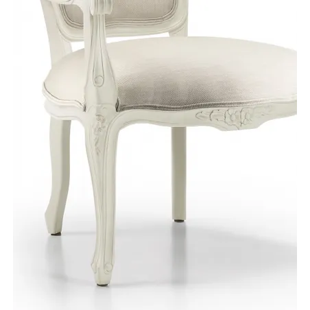 SILLON VINTAGE LOUIS BLANCO TAPIZADO en Mueblesguadalhorce.es