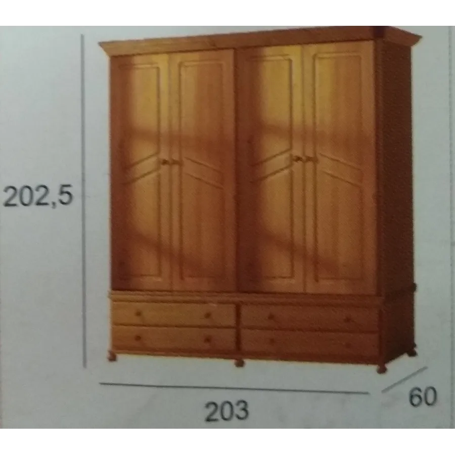 Armario Provenza 4 puertas en Mueblesguadalhorce.es