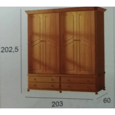 Armario Provenza 4 puertas en Mueblesguadalhorce.es