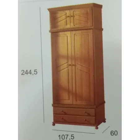 Armario 2 puertas macizas modelo Provenza en Mueblesguadalhorce.es