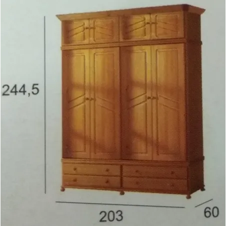 Armario Provenza 4 puertas en Mueblesguadalhorce.es