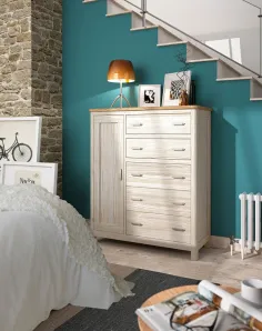 Cómoda colonial con puerta en Mueblesguadalhorce.es