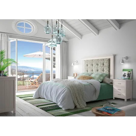 Dormitorio tapizado Cerdeña en Mueblesguadalhorce.es