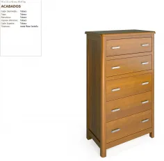 Sinfonier cinco cajones colonial en Mueblesguadalhorce.es