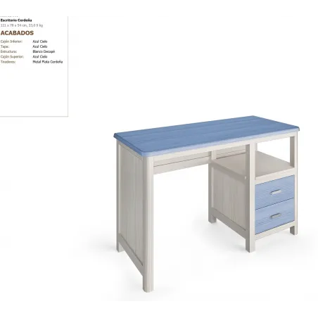 Escritorio Cerdeña colonial en Mueblesguadalhorce.es