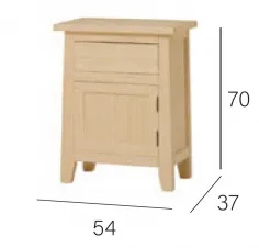 MESITA DE NOCHE RUSTICA MADERA MACIZA BARNIZADO / LACADO 2