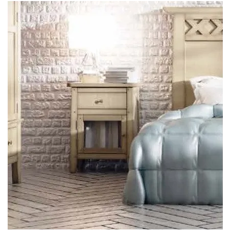 MESITA DE NOCHE RUSTICA MADERA MACIZA BARNIZADO / LACADO