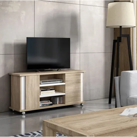 MESA TV MODERNA CON RUEDAS en Mueblesguadalhorce.es