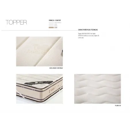 Topper Viscoelástico con tejido 3D en Mueblesguadalhorce.es