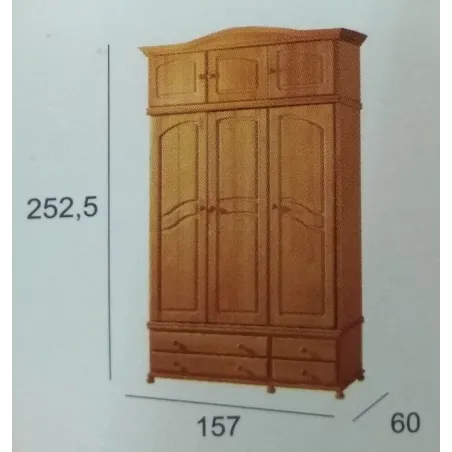 Armario 3P modelo Provenza Juvenil en Mueblesguadalhorce.es