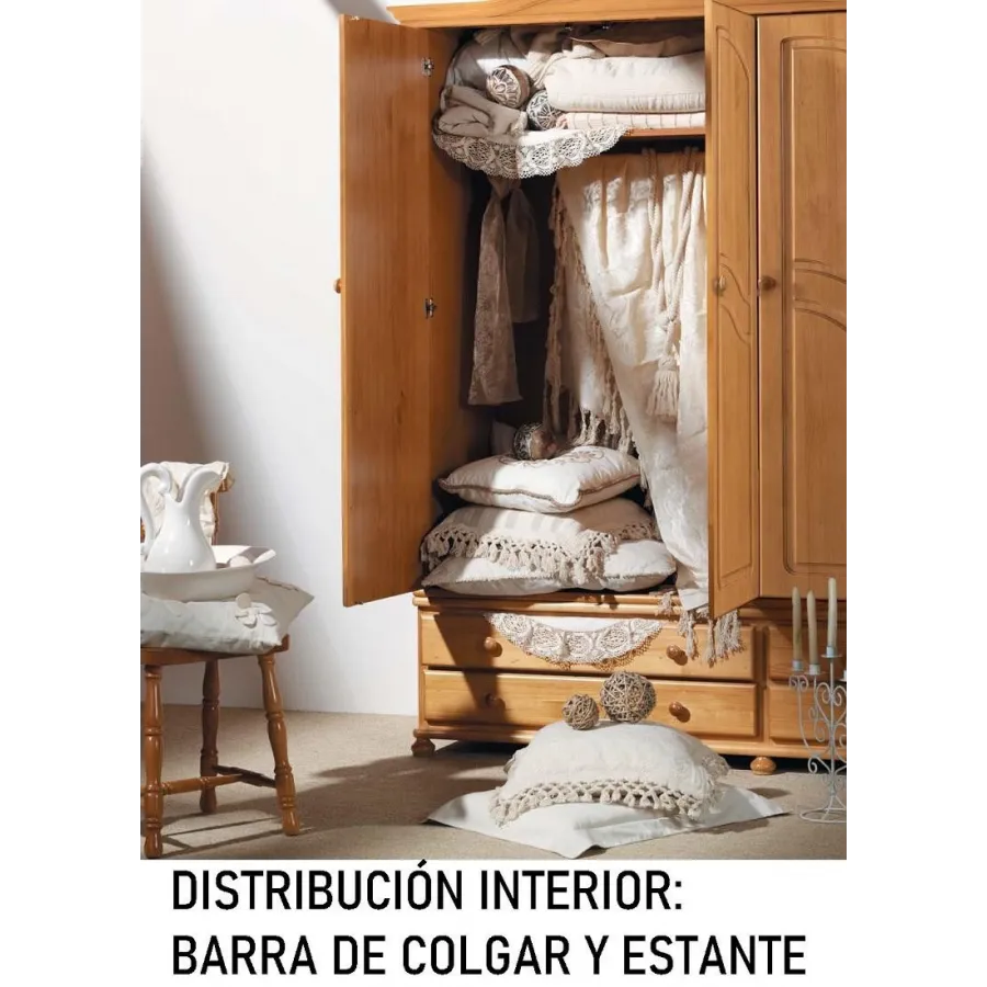 Armario 3P modelo Provenza Juvenil en Mueblesguadalhorce.es