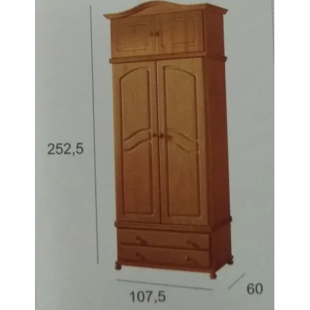 Armario 2P modelo Provenza Juvenil en Mueblesguadalhorce.es