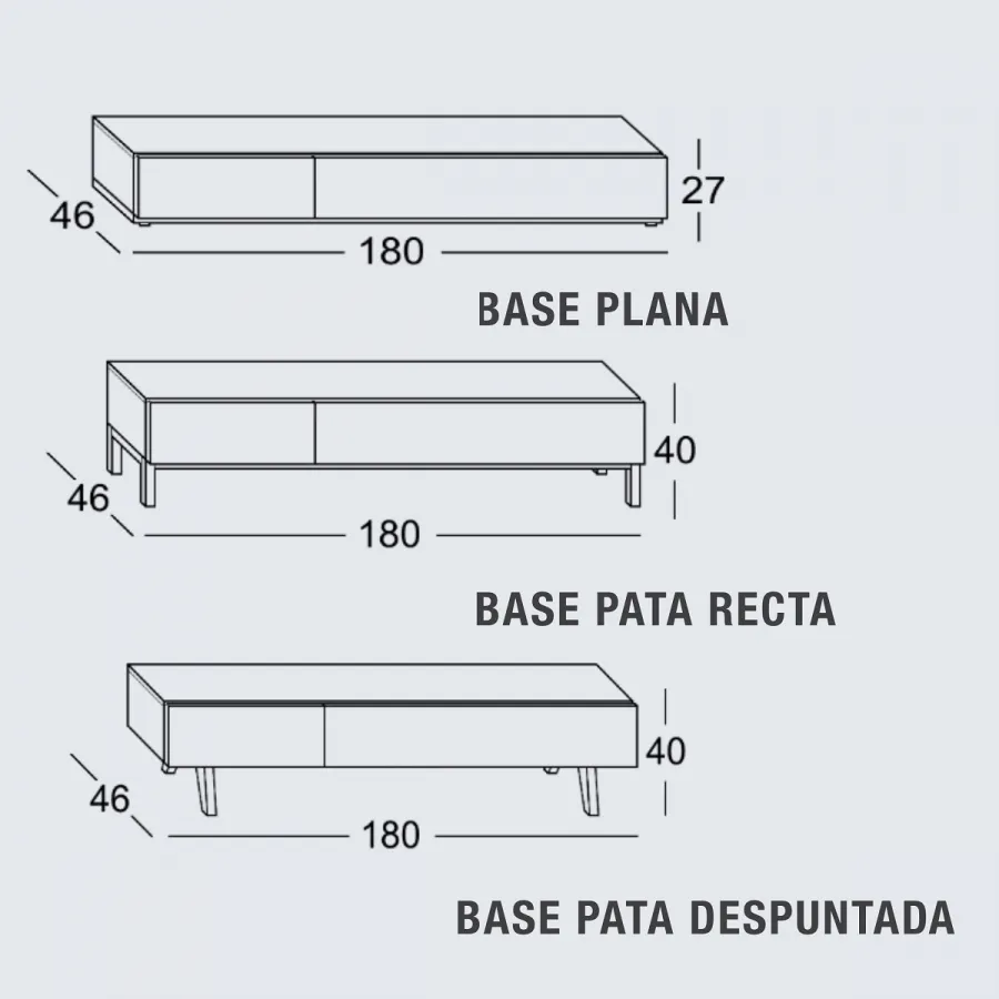 Mueble tv 180 diseño minimalista en Mueblesguadalhorce.es