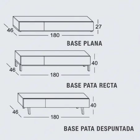 Mueble tv 180 diseño minimalista en Mueblesguadalhorce.es