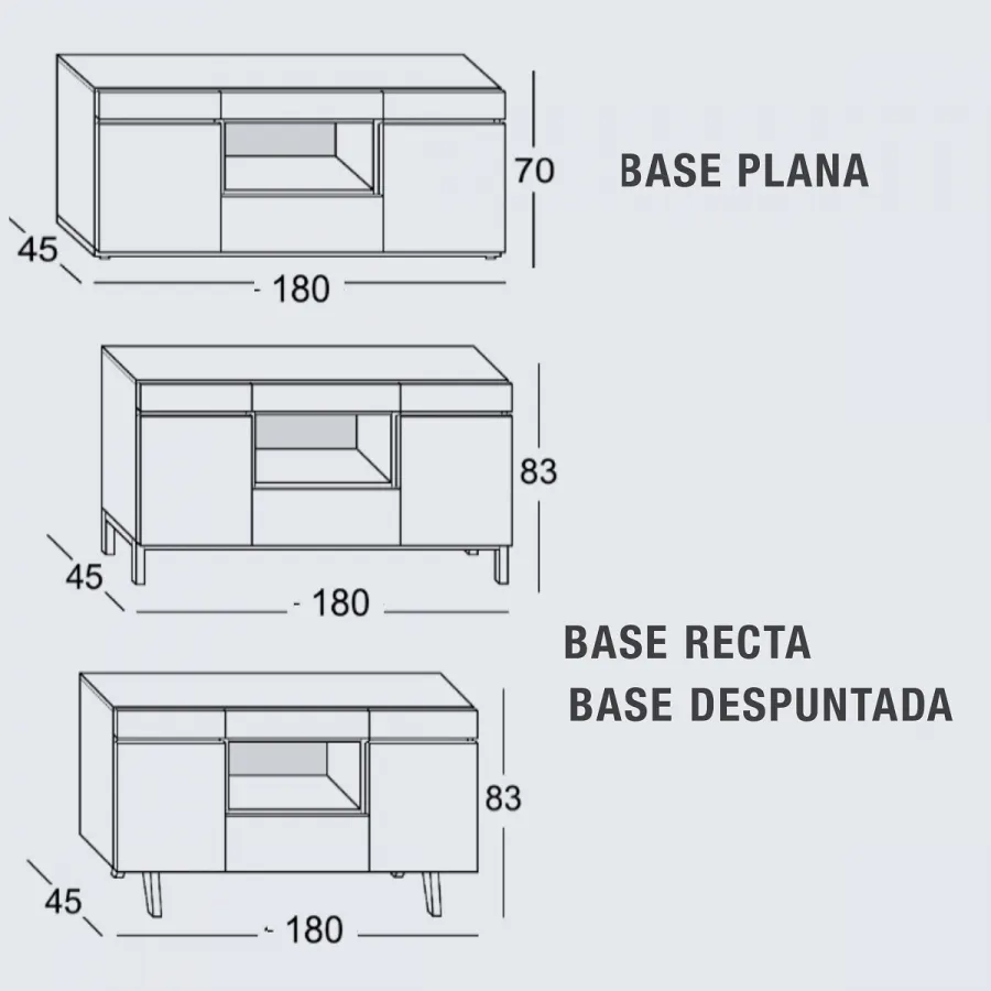 Aparador Zoe 180 cm. en Mueblesguadalhorce.es