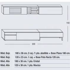 Mueble Zoe 300 de diseño en madera en Mueblesguadalhorce.es 2
