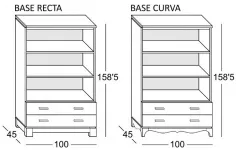Estantería baja con cajones Vega 2