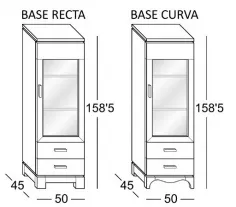 Vitrina baja contemporánea 1 puerta en Mueblesguadalhorce.es 2