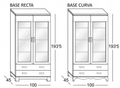 Vitrina alta Vega 2 puertas en Mueblesguadalhorce.es 2