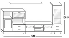 Composición de salón Vega 320 en Mueblesguadalhorce.es 2