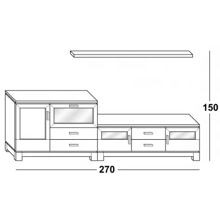 Mueble de salón contemporáneo en Mueblesguadalhorce.es