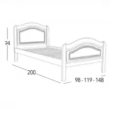 Cama Carole clásica 90 juvenil en Mueblesguadalhorce.es 2