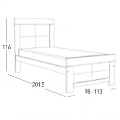 Cama alta Plafón Aguas 90 en Mueblesguadalhorce.es 2