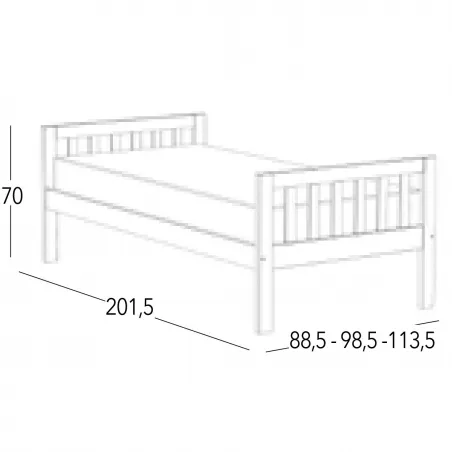 Cama Palillos juvenil en Mueblesguadalhorce.es