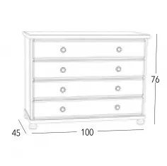 Cómoda Provenza 4C  en Mueblesguadalhorce.es 2