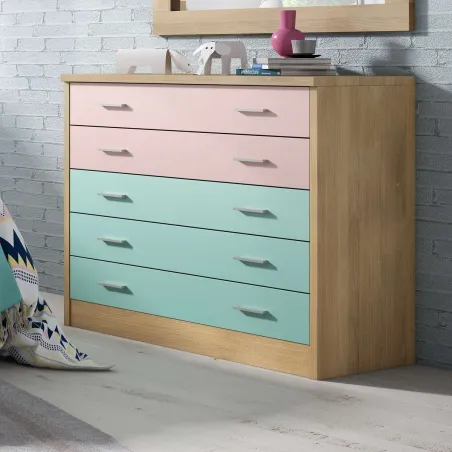 Cómoda Coral 5C en Mueblesguadalhorce.es