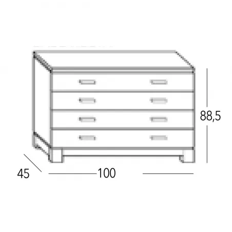 Cómoda 100 Vega en Mueblesguadalhorce.es