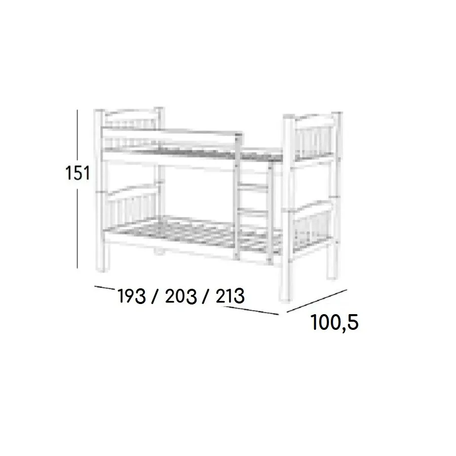 Litera Comon 90 juvenil en Mueblesguadalhorce.es