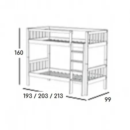 Litera Coral Palillos 90 en Mueblesguadalhorce.es