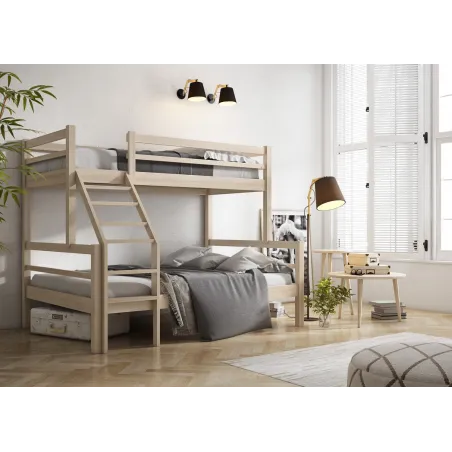 Litera Lola de matrimonio pino macizo en Mueblesguadalhorce.es