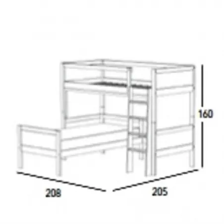 Litera modelo Vito L con cajones es