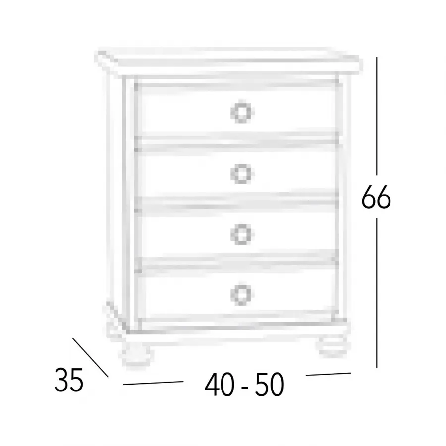 Mesita Maya 4C en Mueblesguadalhorce.es
