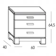 Mesita Vega 60 cm. 3C en Mueblesguadalhorce.es 2