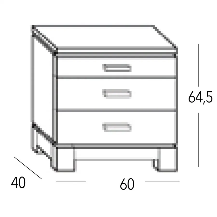Mesita Vega 60 cm. 3C en Mueblesguadalhorce.es