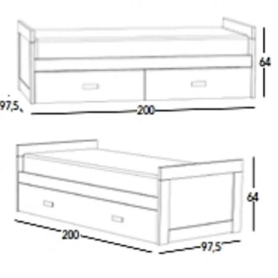 Cama nido Coral con arrastre en Mueblesguadalhorce.es