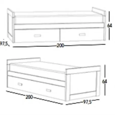 Cama nido Coral con arrastre en Mueblesguadalhorce.es