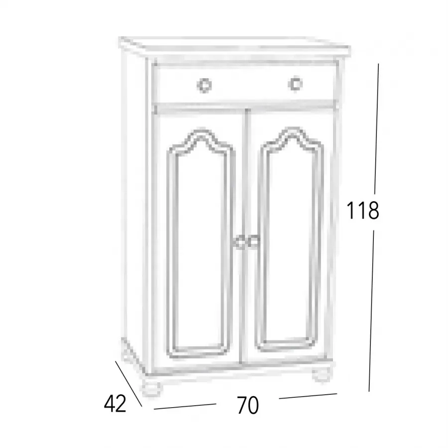 Zapatero 2P Provenza 70 en Mueblesguadalhorce.es